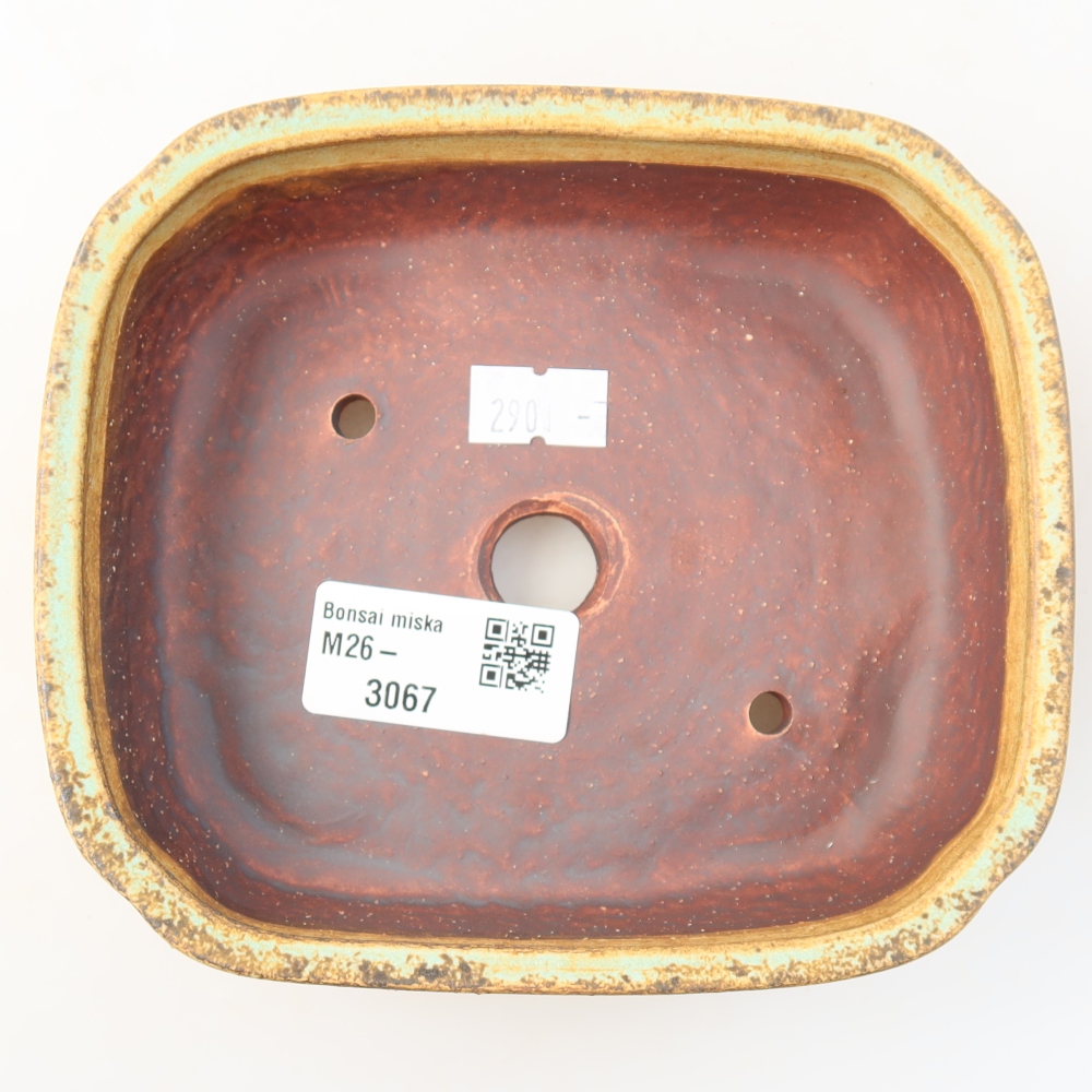 Ceramiczna miska do bonsai 13,5 x 12 x 4 cm, kolor zielony