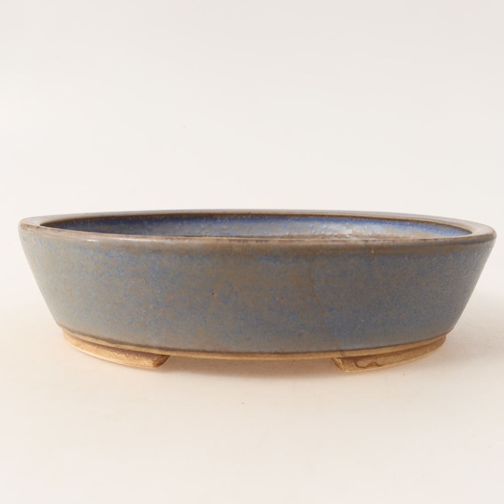 Ceramiczna miska do bonsai 18,5 x 16,5 x 4,5 cm, kolor niebieski