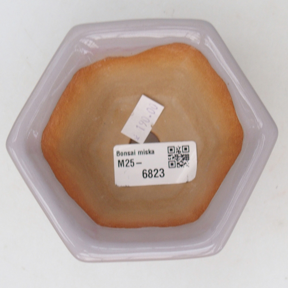 Ceramiczna miska do bonsai 10,5 x 9,5 x 5,5 cm, różowa