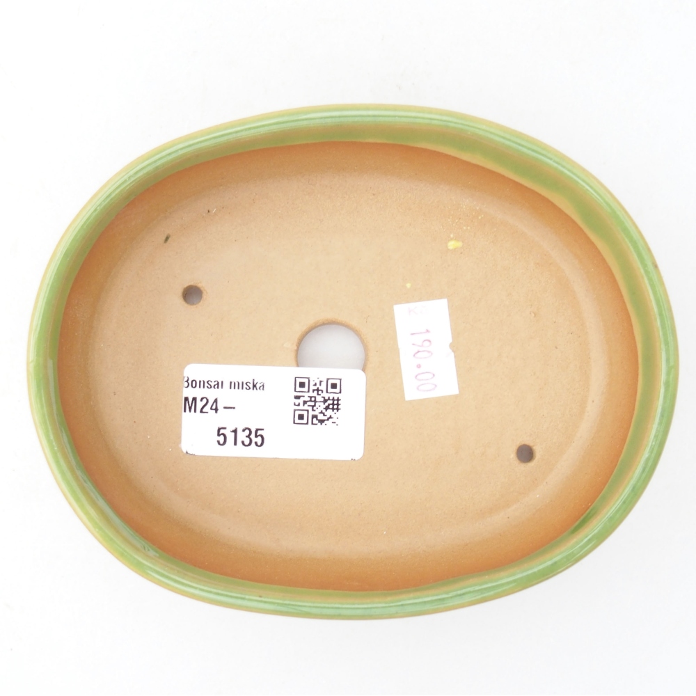 Ceramiczna miska bonsai 12,5 x 10 x 3,5 cm, kolor zielony