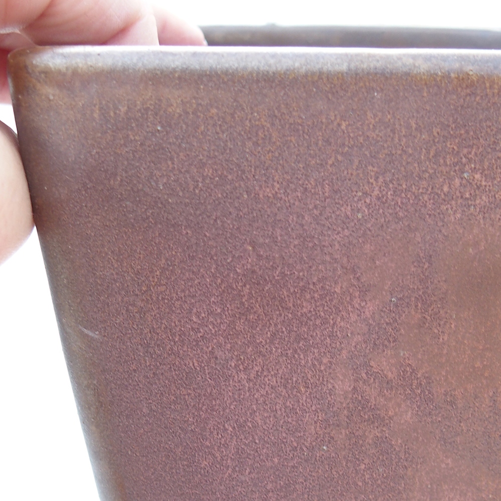 Ceramiczna miska do bonsai 15 x 15 x 19 cm, brązowa