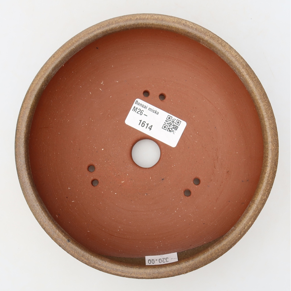 Ceramiczna miska do bonsai 16,5 x 16,5 x 5,5 cm, brązowa