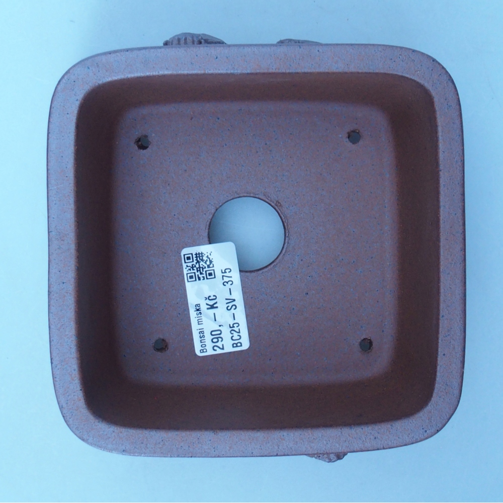 Miska 13 x 13 x 8 cm brązowa