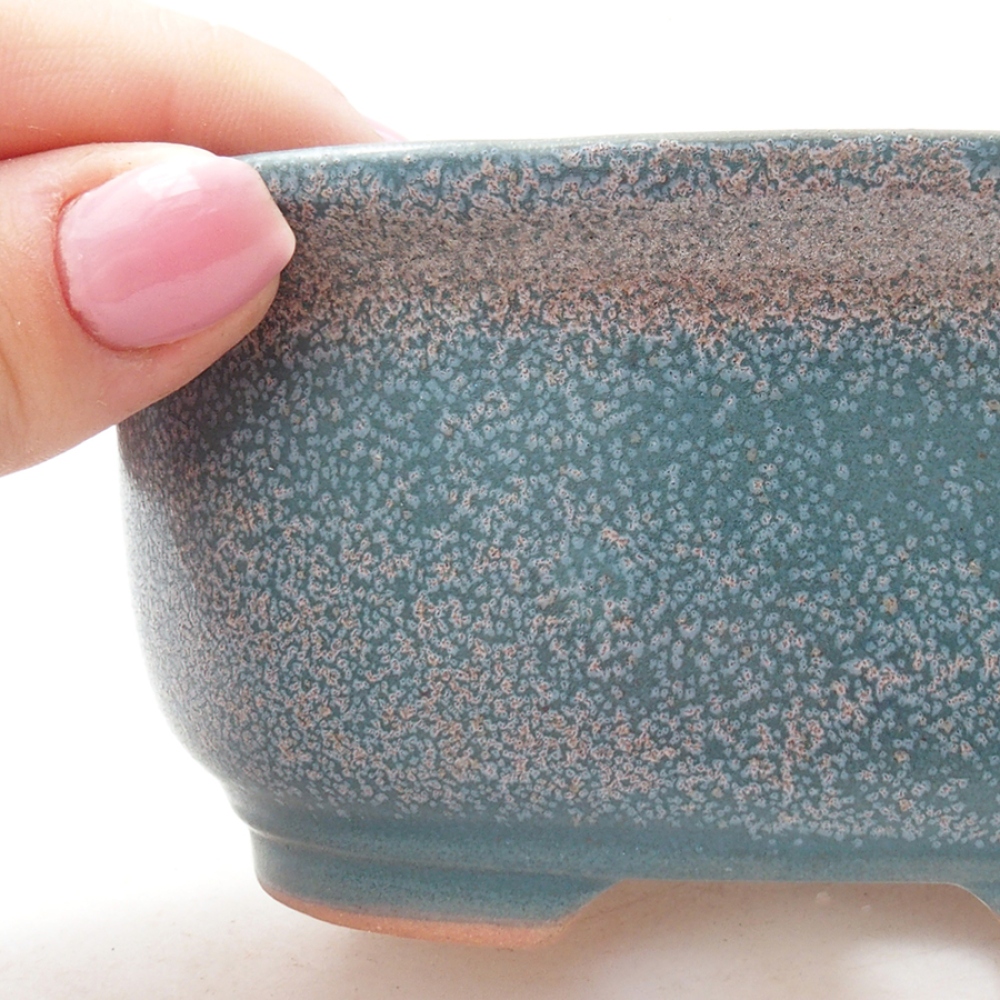 Ceramiczna miska bonsai 12 x 10 x 5,5 cm, kolor niebieski