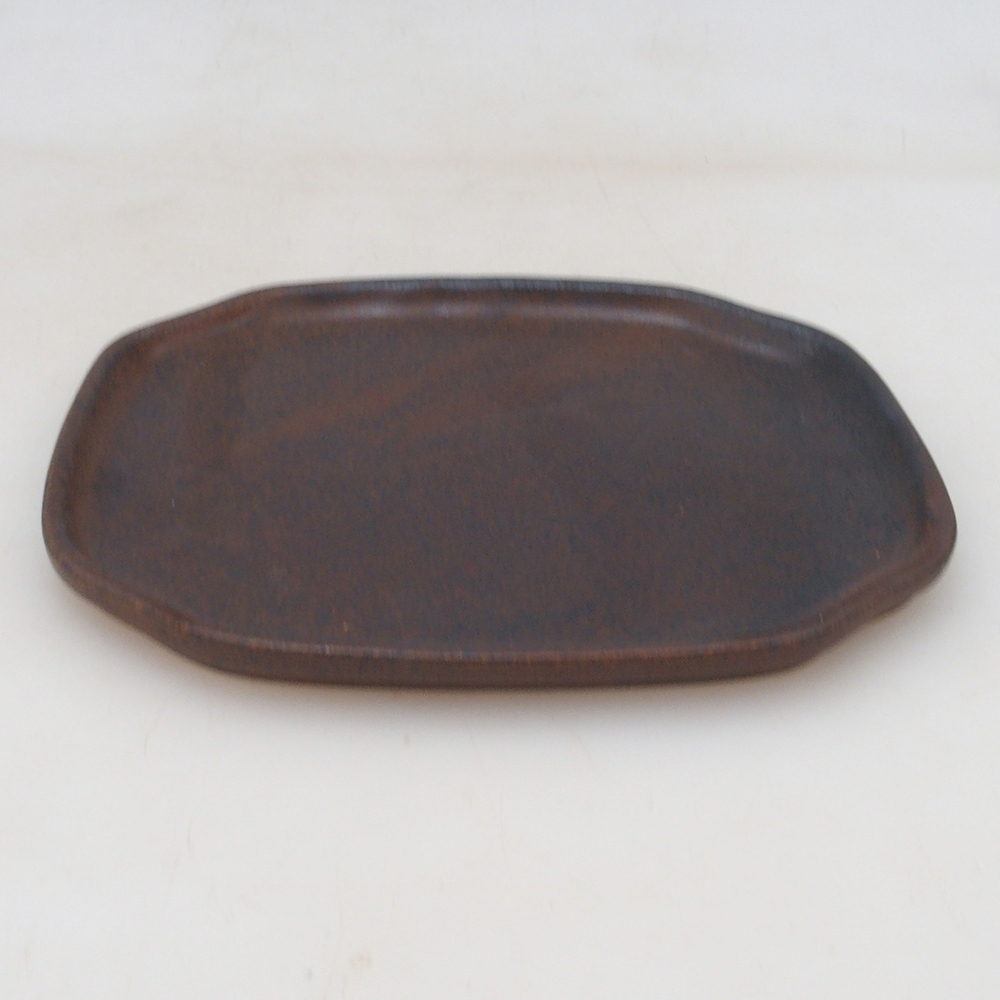Ceramiczna miska H31 - 15 x 13 x 1 cm - brązowa