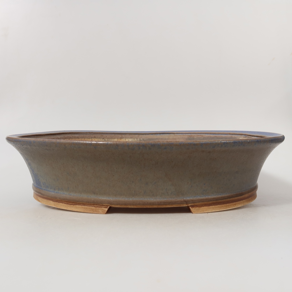 Ceramiczna miska do bonsai 31,5 x 28 x 7 cm, kolor niebieski