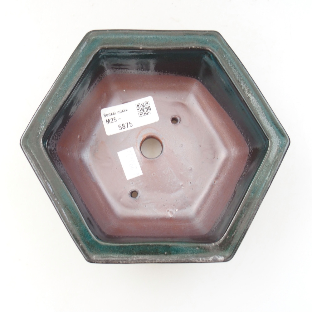 Ceramiczna miska bonsai 17 x 15 x 6 cm, kolor zielony