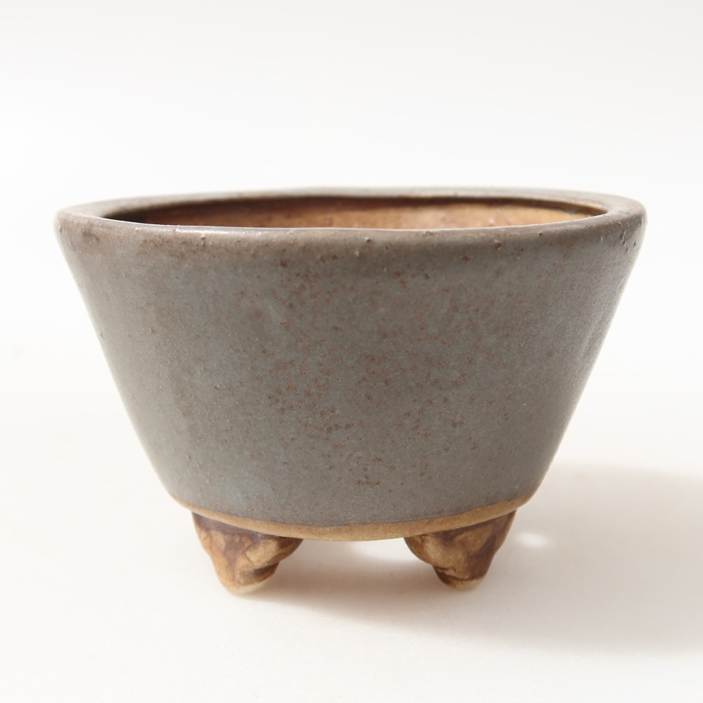 Ceramiczna miska do bonsai 8,5 x 8,5 x 5 cm, kolor niebieski