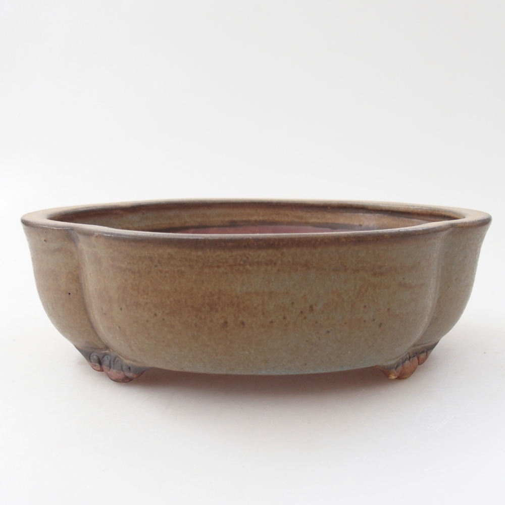 Ceramiczna miska do bonsai 17 x 15 x 5,5 cm, brązowa