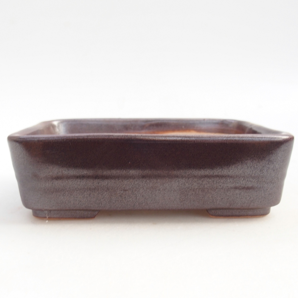 Ceramiczna miska do bonsai 14,5 x 10,5 x 4,5 cm, kolor metaliczny