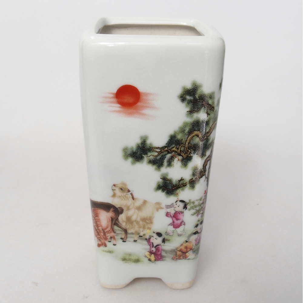 Ceramiczna miska do bonsai 5,5 x 5,5 x 12 cm, kolor biały