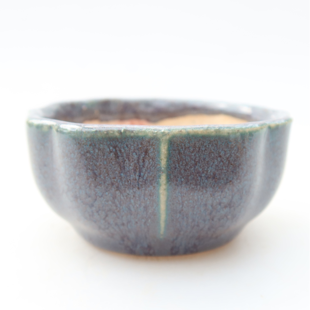 Ceramiczna miseczka do bonsai 6 x 6 x 3 cm, kolor szary