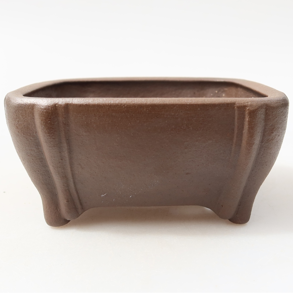 Ceramiczna miska do bonsai 10,5 x 10,5 x 4,5 cm, kolor brązowy