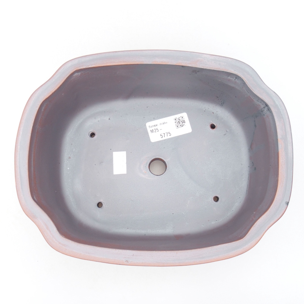 Ceramiczna miska bonsai 22,5 x 17,5 x 7,5 cm, kolor metaliczny