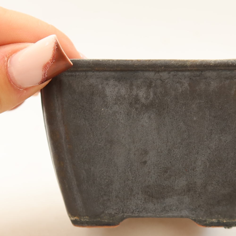 Ceramiczna miska do bonsai 8,5 x 8,5 x 5,5 cm, brązowa