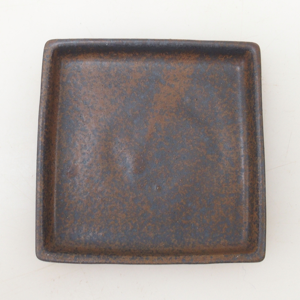 Bonsai bowl kwadratowy S - 8 x 8 x 1 cm - brązowy