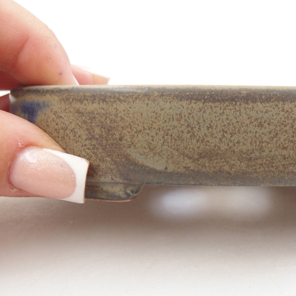 Ceramiczna miska do bonsai 12 x 9,5 x 2,5 cm, brązowa