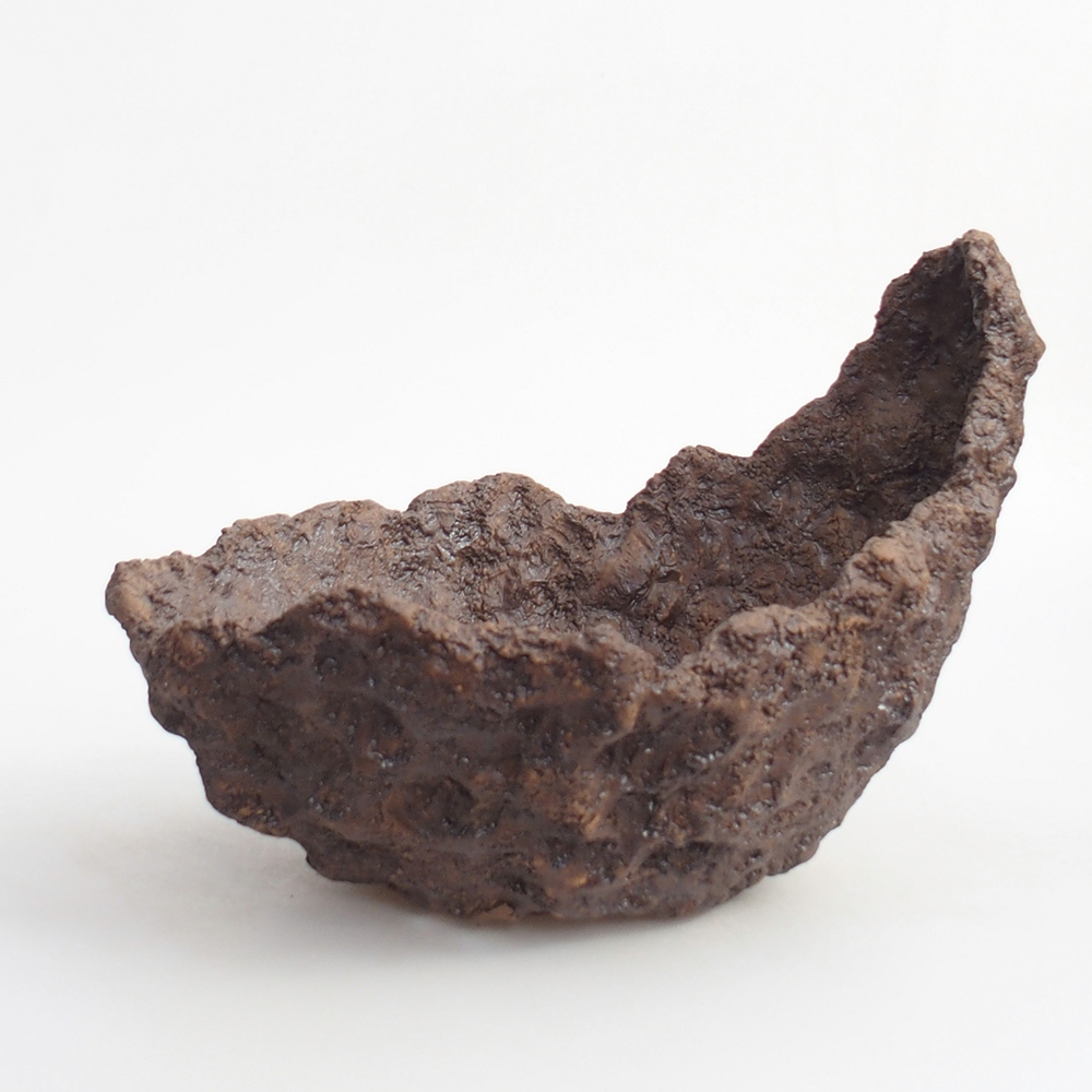 Ceramiczna muszla 20 x 16 x 17 cm, kolor brązowy