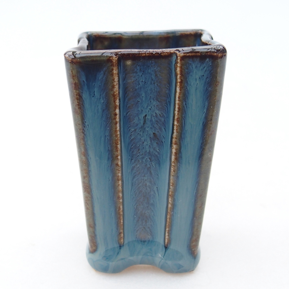 Mini miska do bonsai 3,5 x 3,5 x 5,5 cm, kolor niebieski