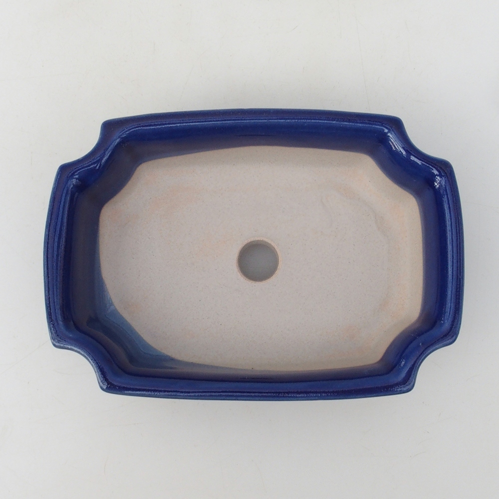 Bonsai bowl H03 - 16,5 x 12 x 4,5 cm. - niebieski
