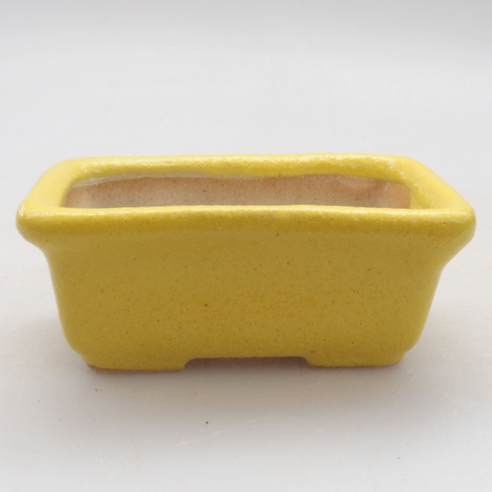 Ceramiczna miska bonsai 6 x 3,5 x 2,5 cm, żółta