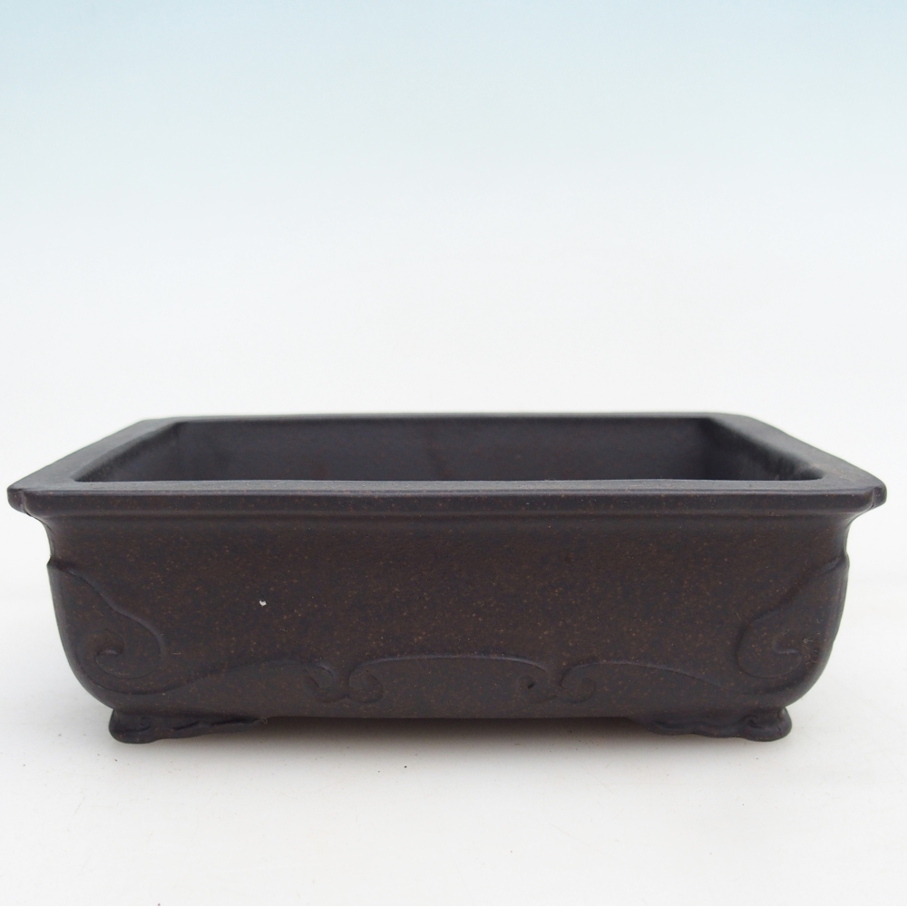 Ceramiczna miska do bonsai 14,5 x 10 x 4,5 cm, kolor brązowo-ochrowy