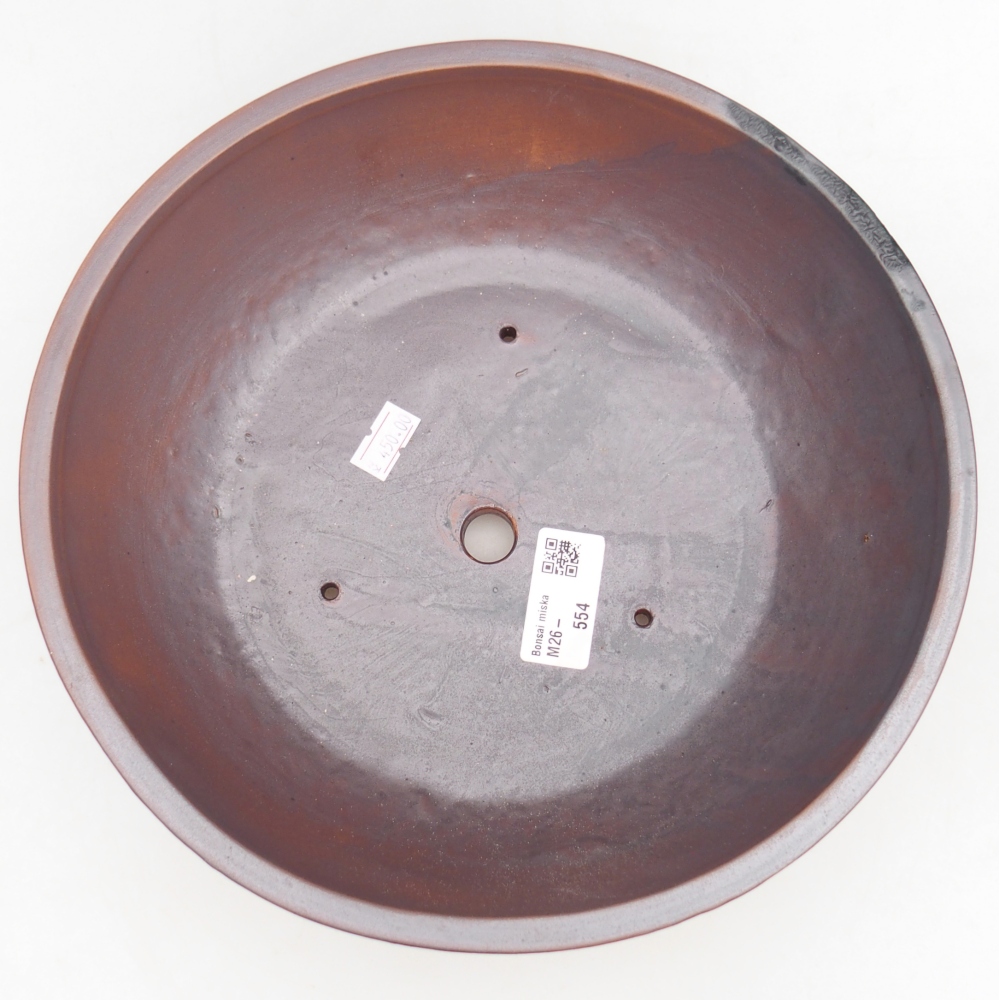 Ceramiczna miska na bonsai 24,5 x 24,5 x 7,5 cm, kolor metaliczny