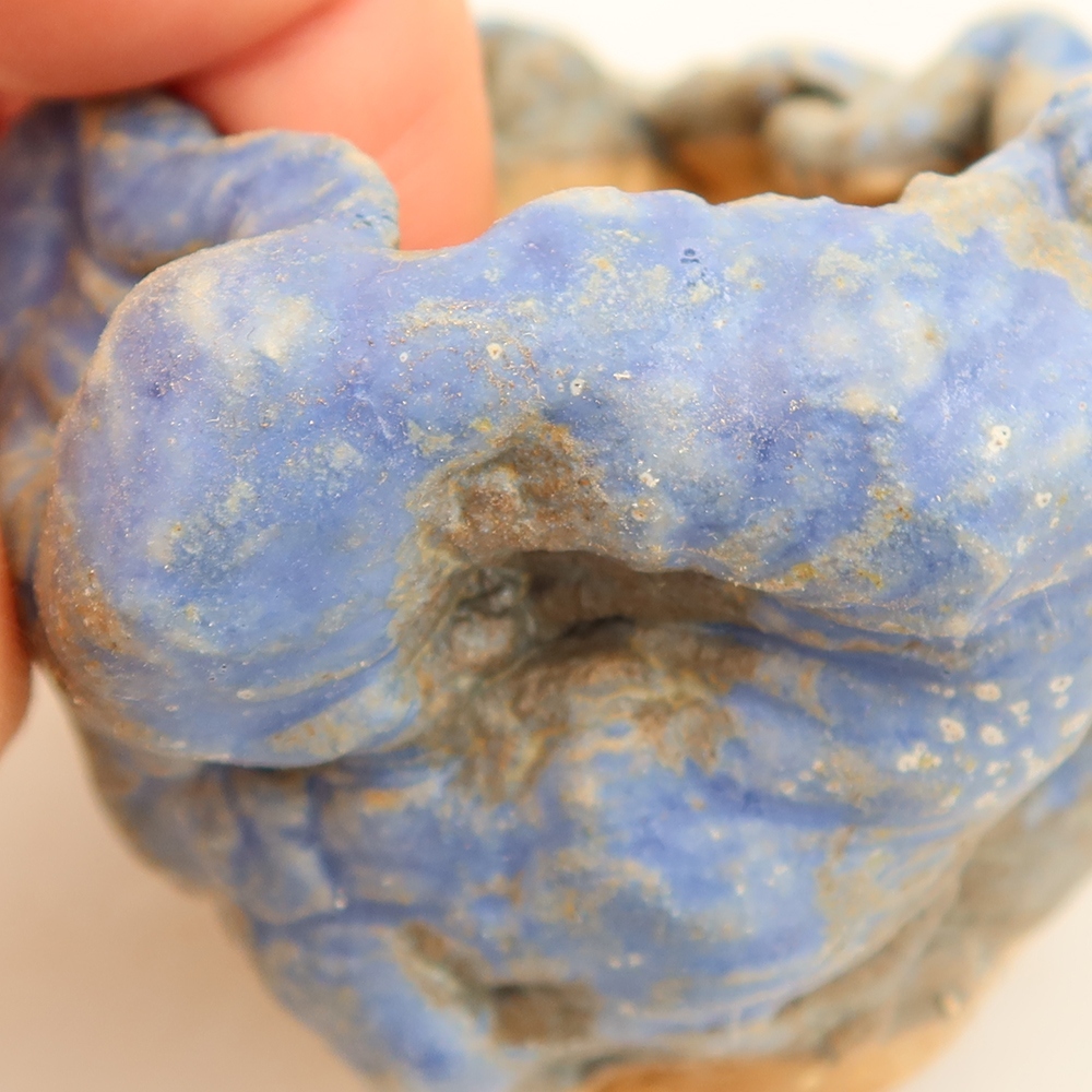 Ceramiczna skorupka  5 x 4 x 5 cm, kolor niebieski