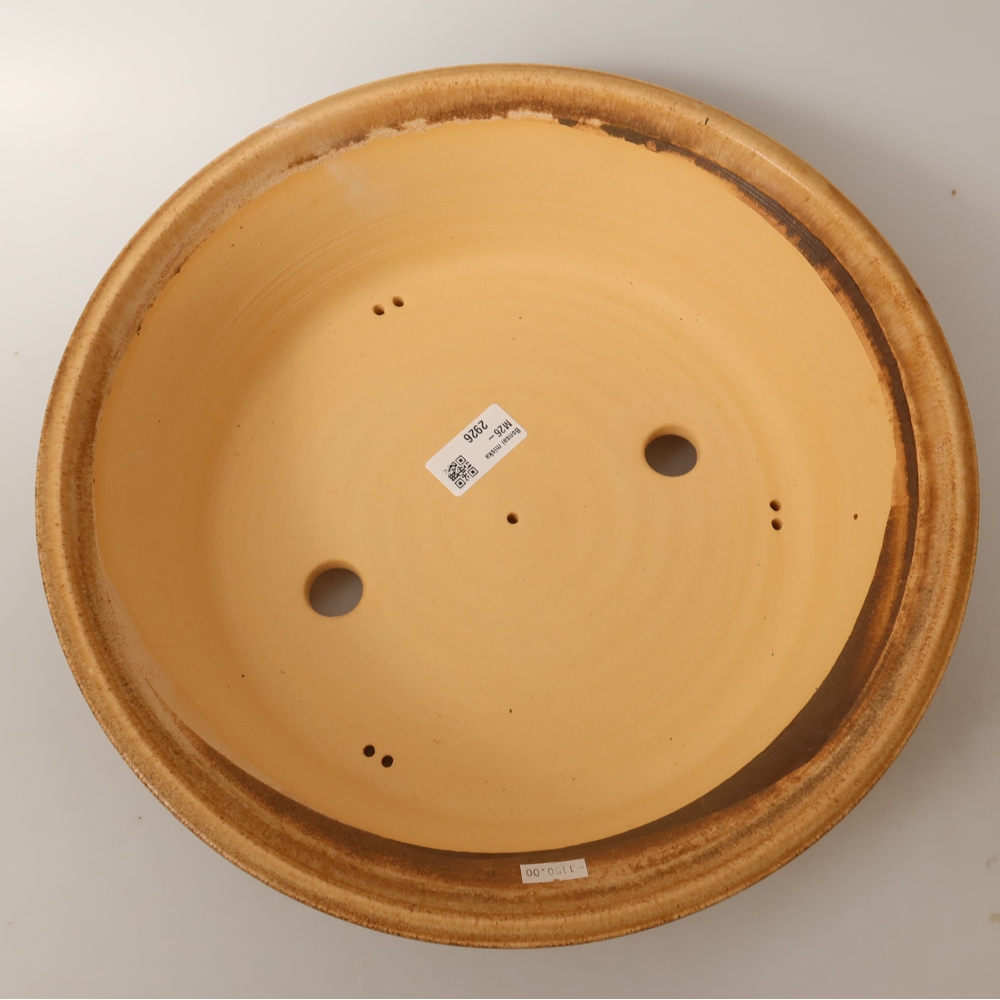 Ceramiczna miska do bonsai 33 x 33 x 9 cm, kolor brązowy – WYŁĄCZNIE ODBIÓR OSOBISTY lub transport na palecie