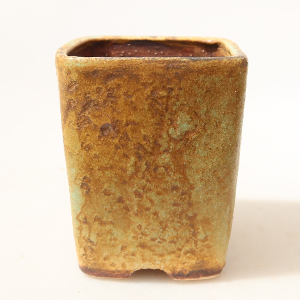 Ceramiczna miska do bonsai 5 x 5 x 6,5 cm, zielona