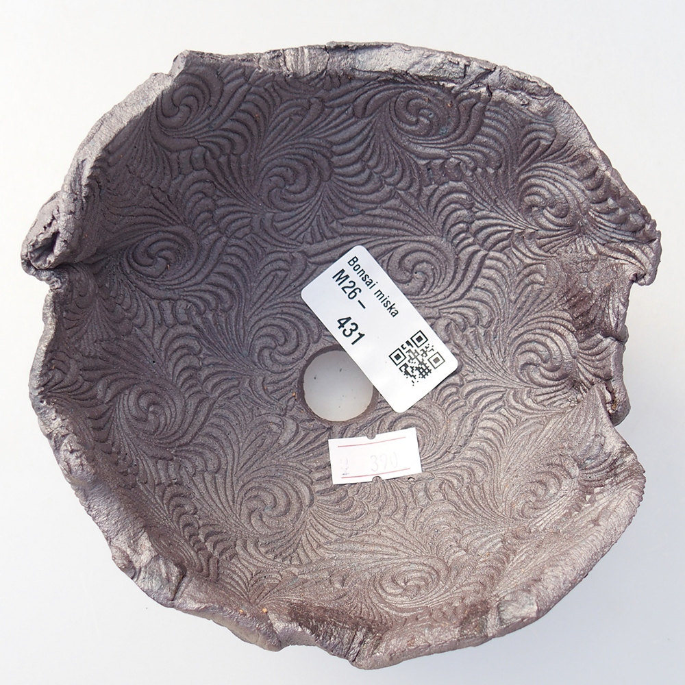 Muszla ceramiczna 13,5 x 13 x 7 cm, kolor metaliczny