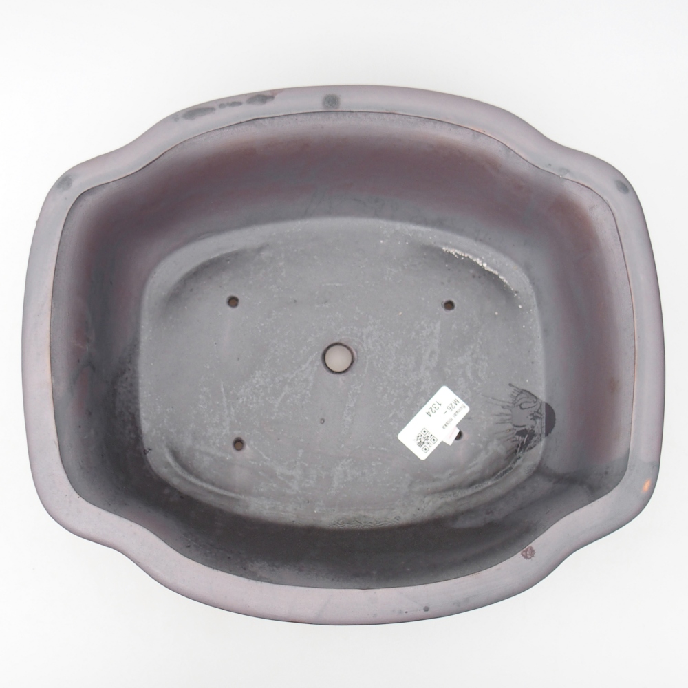 Ceramiczna miska bonsai 30 x 26 x 10,5 cm, kolor metaliczny