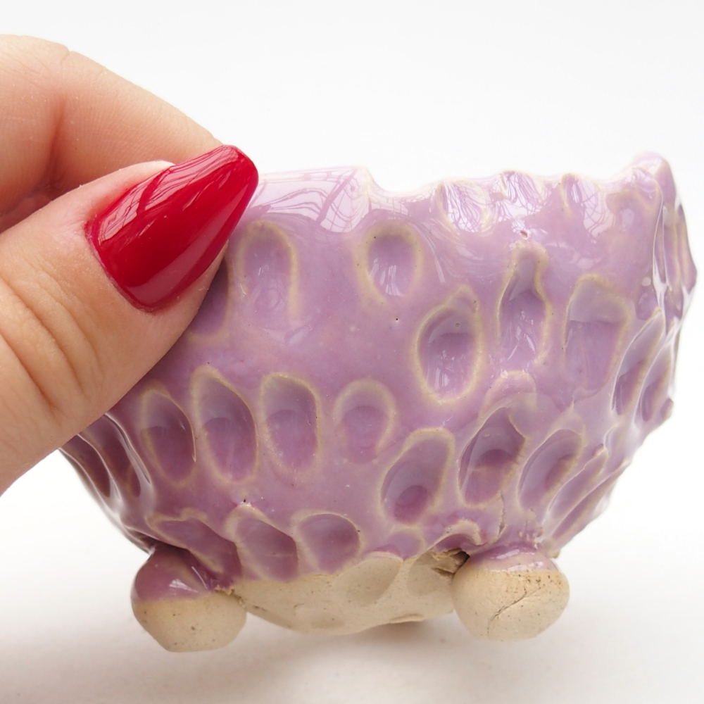 Ceramiczna skorupa 8,5 x 8 x 6,5 cm, kolor fioletowy