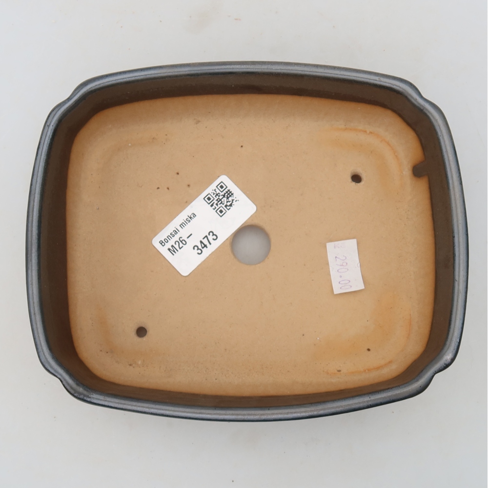 Ceramiczna miska do bonsai 15 x 12,5 x 4,5 cm, kolor metaliczny