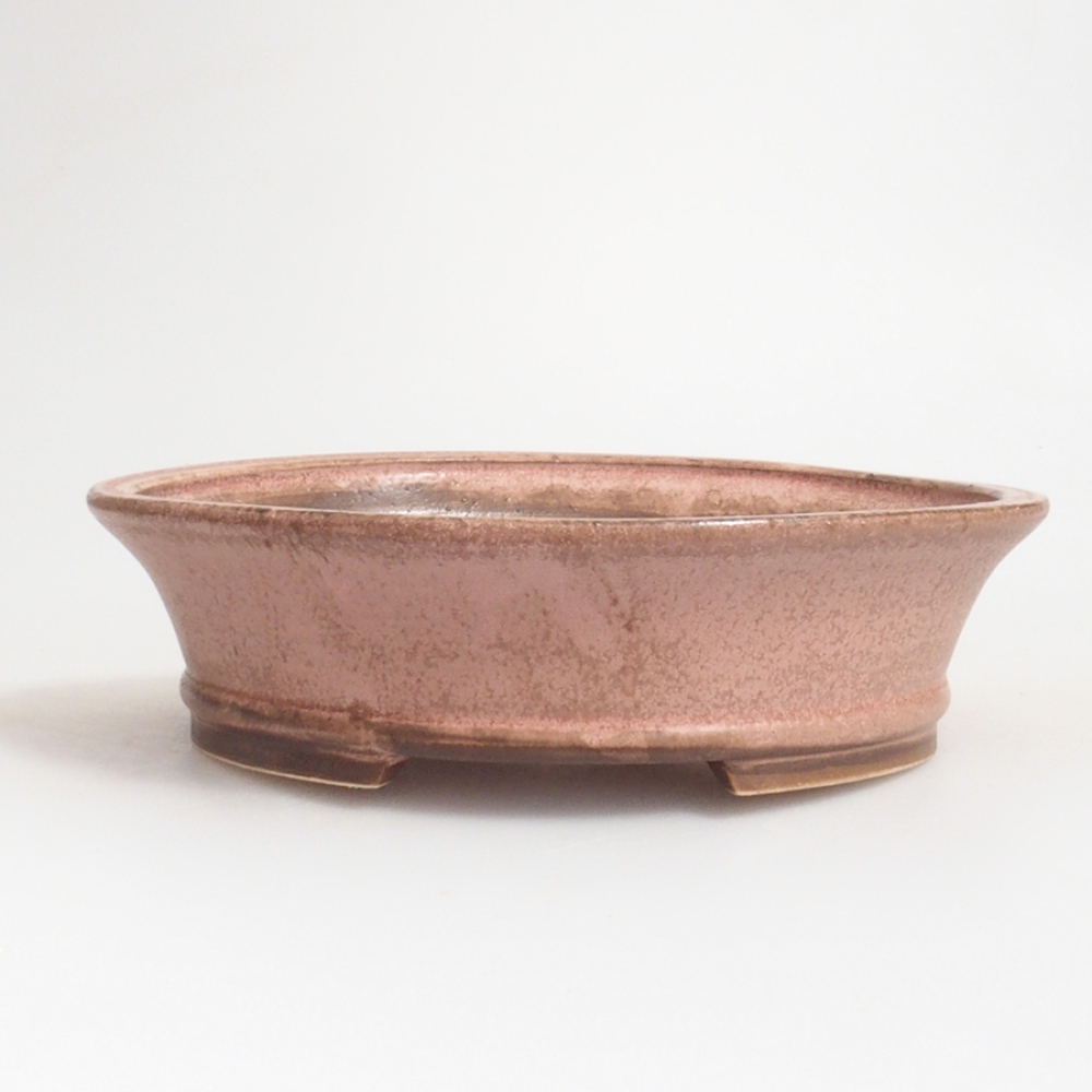 Ceramiczna miska do bonsai 17 x 15,5 x 4,5 cm, kolor różowy