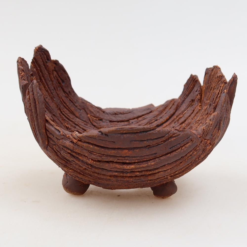 Ceramiczna skorupka  10,5 x 9 x 7,5 cm, kolor brązowy
