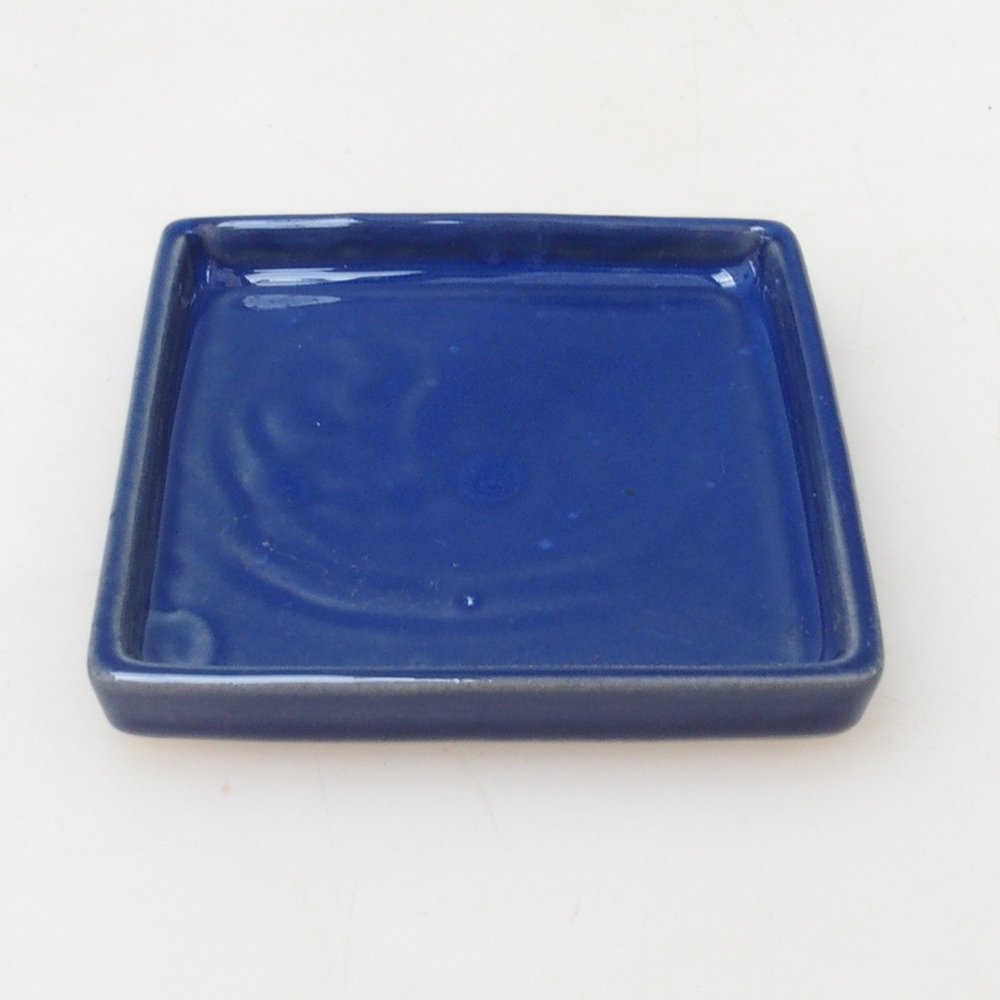 Bonsai bowl kwadratowy S - 8 x 8 x 1 cm - niebieski