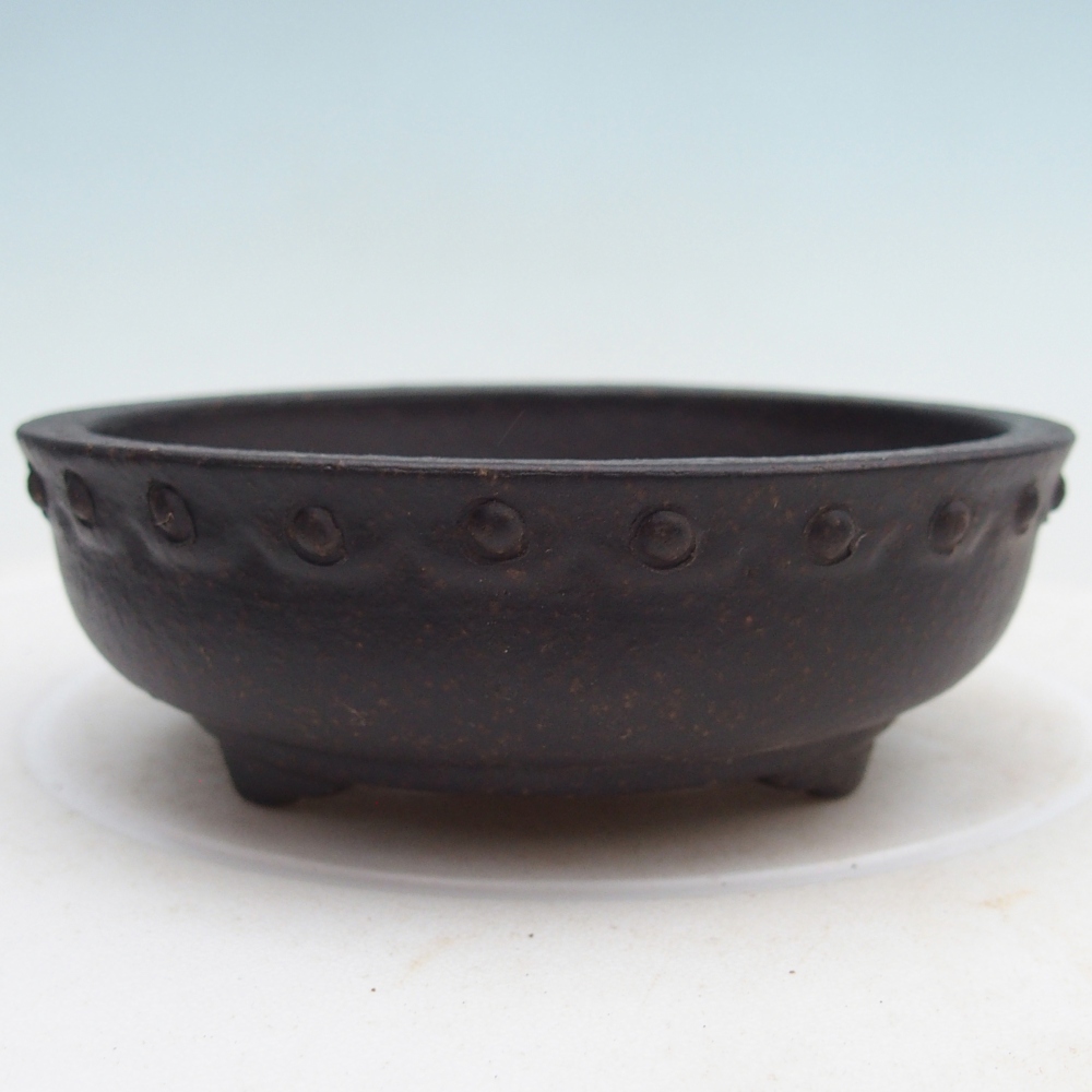 Ceramiczna miska do bonsai 11,5 x 11,5 x 4,5 cm, czarna