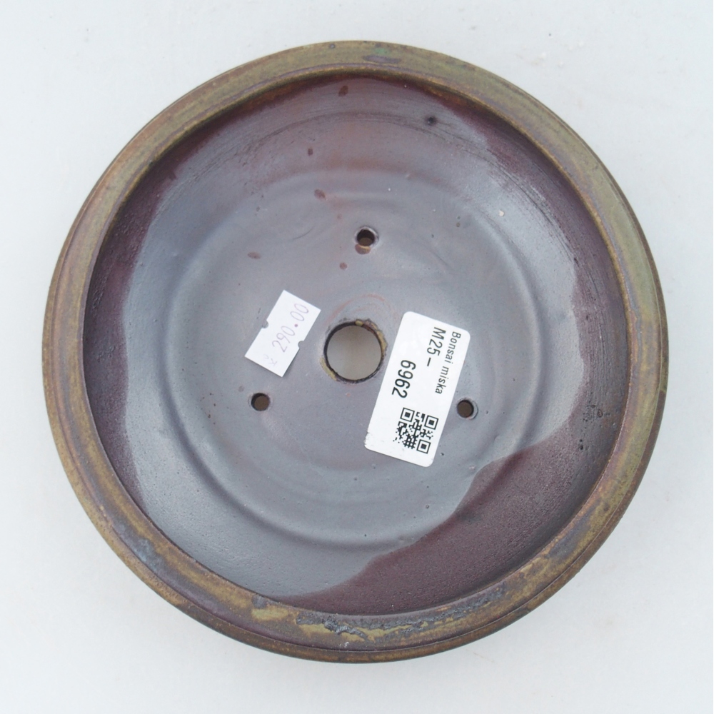 Ceramiczna miska do bonsai 15 x 15 x 5 cm, brązowa