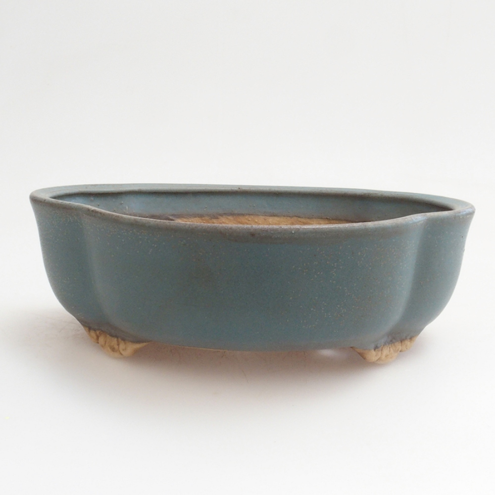 Ceramiczna miska do bonsai 16,5 x 15 x 5,5 cm, kolor niebieski