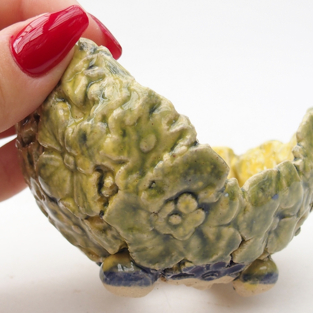 Ceramiczna muszla 8,5 x 7,5 x 6 cm, żółta