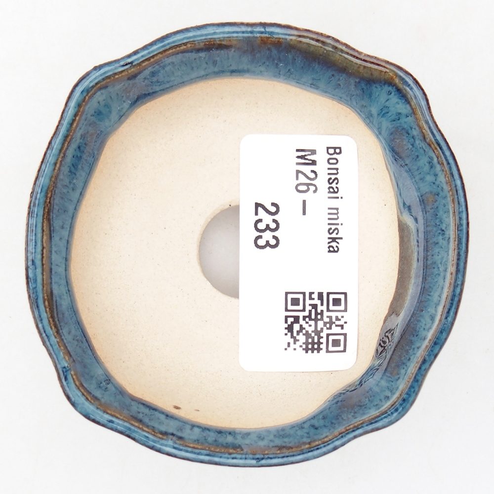 Mini miska do bonsai 6,5 x 6,5 x 2,5 cm, kolor niebieski