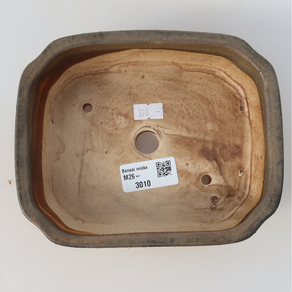 Ceramiczna miseczka do bonsai 17,5 x 14,5 x 5 cm, kolor brązowy