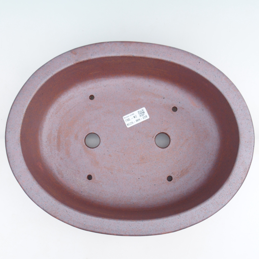 Ceramiczna miska do bonsai 36,5 x 28,5 x 9 cm, kolor metaliczny