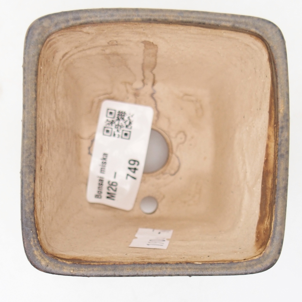 Ceramiczna miska do bonsai 7,5 x 7,5 x 7,5 cm, brązowa