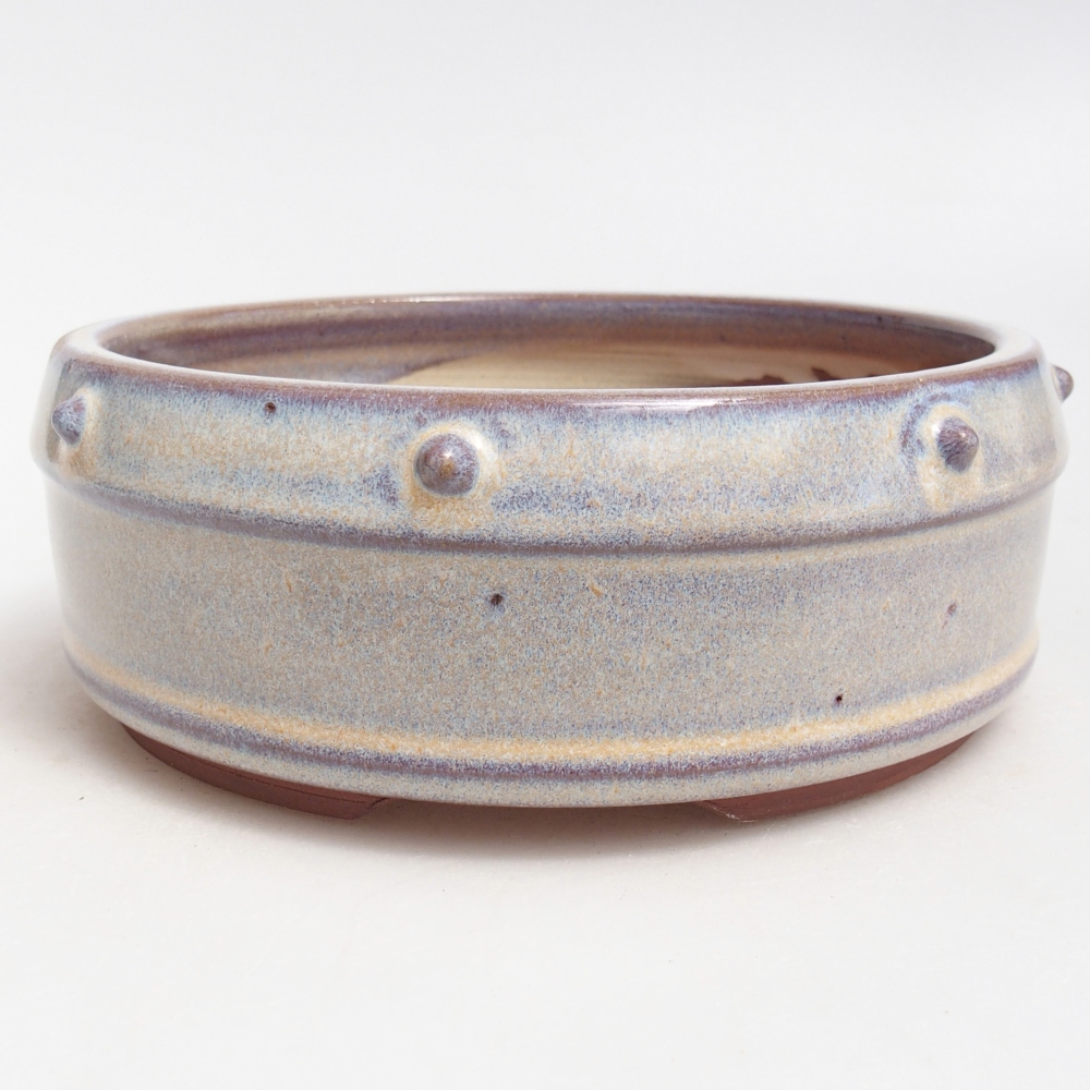 Ceramiczna miska do bonsai 16 x 16 x 6 cm, kolor niebieski