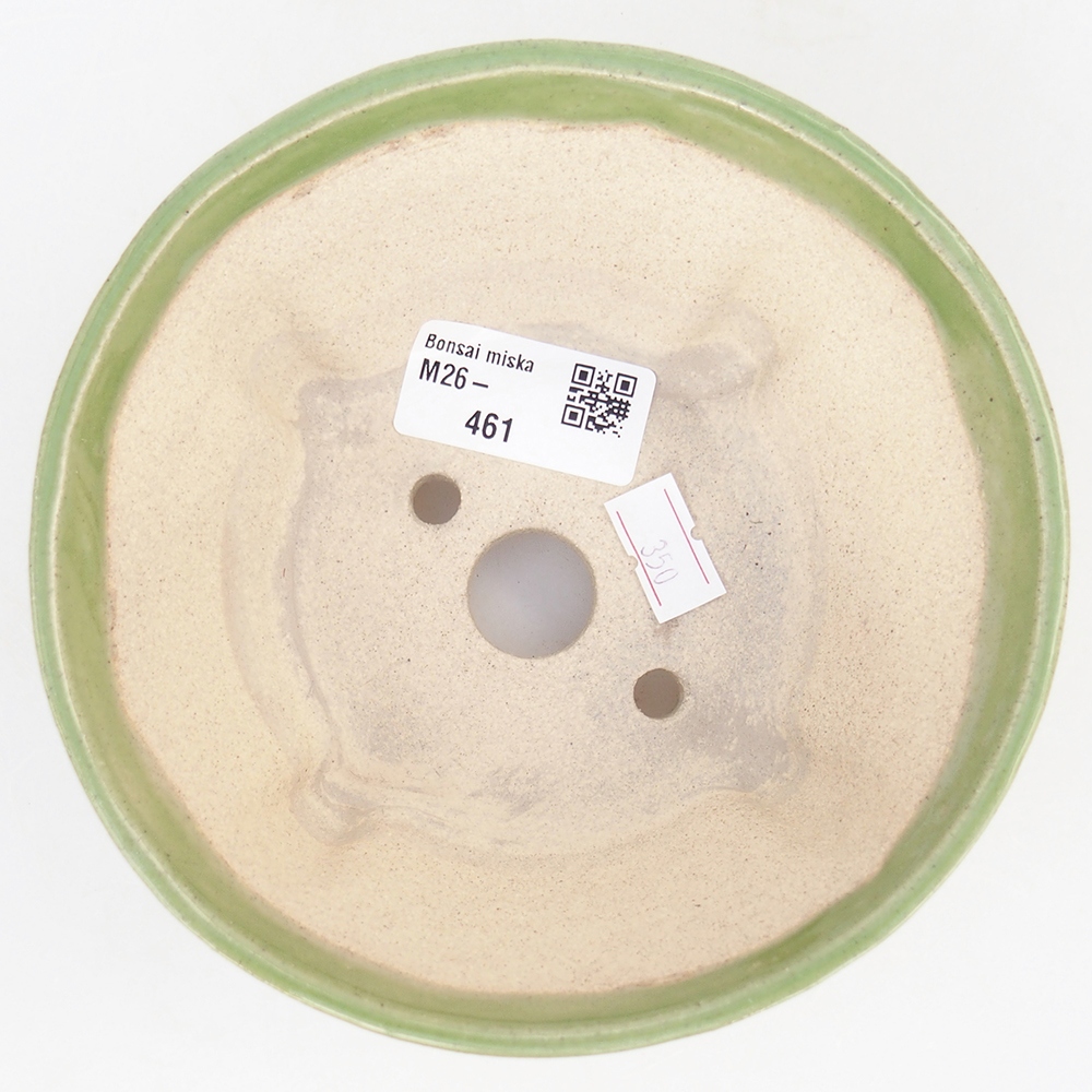 Ceramiczna miska do bonsai 13,5 x 13,5 x 6,5 cm, zielona