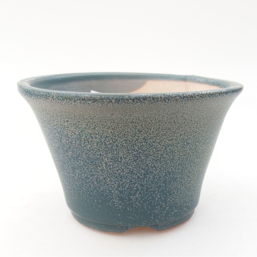 Ceramiczna miska bonsai 11 x 11 x 7 cm, kolor niebieski