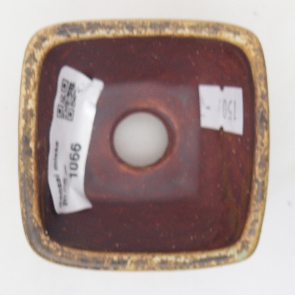 Ceramiczna miska do bonsai 6 x 6 x 4 cm, zielona