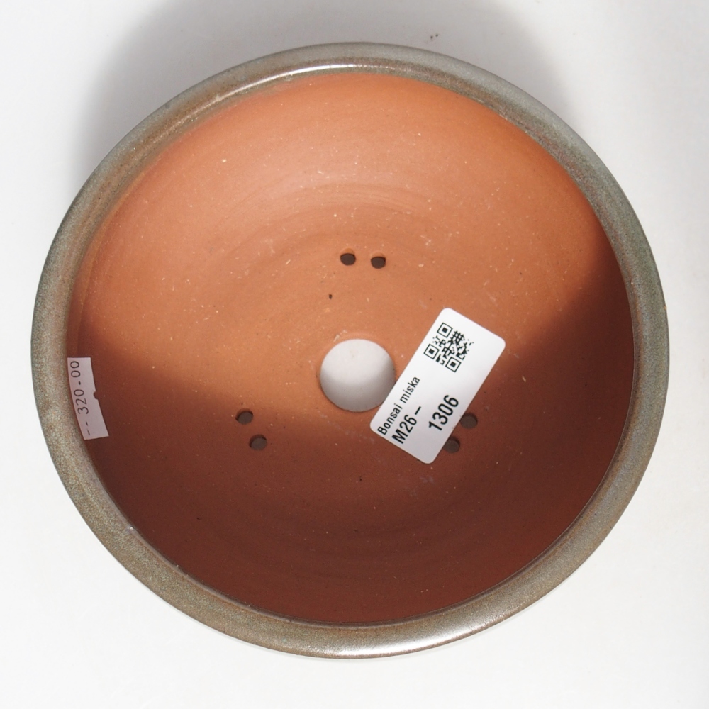 Ceramiczna miska do bonsai 15 x 15 x 5,5 cm, zielona
